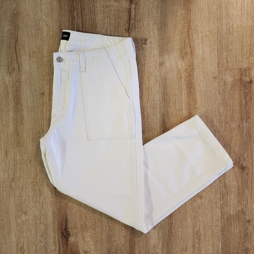 Edwin Eggshell White Malia Utility Boyfriend Jean… - image 3